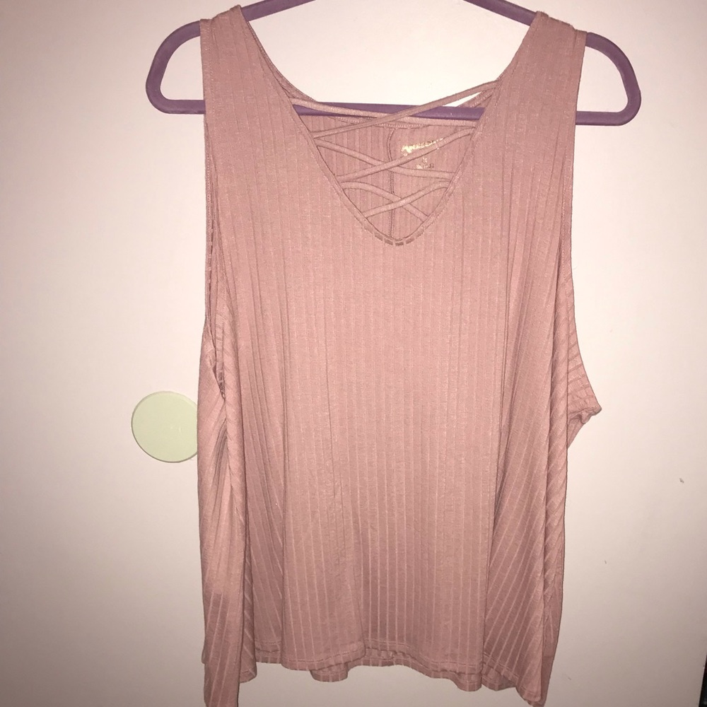 Pink Strappy Tank Top